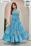 Grassy By Chansi Trendz Georgette Floral Printed Gown Wholesale Price In Surat